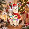 Picture of Alpaca Christmas Ornament, Personalized Llama Acrylic Ornament, Custom Name Animal Tree Decor, Cute Farm Animal Holiday Keepsake Gift 2026