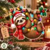 Picture of Sloth Christmas Ornament, Personalized Animal Acrylic Ornament, Custom Name Sloth Tree Decor, Cute Woodland Holiday Keepsake Gift For 2026