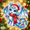 Picture of Dragon Christmas Ornament, Personalized Fantasy Dragon Acrylic Ornament, Custom Name Mythical Creature Tree Decor, Magical Holiday Gift 2026