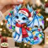 Picture of Dragon Christmas Ornament, Personalized Fantasy Dragon Acrylic Ornament, Custom Name Mythical Creature Tree Decor, Magical Holiday Gift 2026