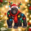 Picture of Gorilla Christmas Ornament, Personalized Wild Animal Acrylic Ornament, Custom Name Jungle Tree Decor, Unique Wildlife Holiday Keepsake Gift