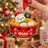 Picture of Ramen Christmas Ornament, Personalized Food Acrylic Ornament, Custom Name Japanese Noodle Tree Decor, Cute Foodie Holiday Keepsake Gift 2026