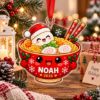 Picture of Ramen Christmas Ornament, Personalized Food Acrylic Ornament, Custom Name Japanese Noodle Tree Decor, Cute Foodie Holiday Keepsake Gift 2026