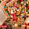 Picture of Personalized Griffin Christmas Ornament 2026, Custom Name Fantasy Creature Acrylic Ornament, Christmas Lights Griffin Holiday Keepsake Gift
