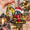 Picture of Construction Excavator Christmas Ornament, Personalized Heavy Equipment Acrylic Ornament, Custom Name Builder Tree Decor Holiday Keepsake