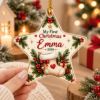 Picture of Baby's First Christmas Ornament, Personalized Star Acrylic Ornament, Custom Baby Name Christmas Tree Decor, Newborn Holiday Keepsake Gift
