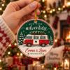 Picture of Personalized Couple Christmas Ornament 2026, Custom Names Travel Ceramic Ornament, Our Next Adventure Christmas Van Ornament, Couples Gift