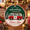 Picture of Personalized Couple Christmas Ornament 2026, Custom Names Travel Ceramic Ornament, Our Next Adventure Christmas Van Ornament, Couples Gift