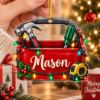 Picture of Toolbox Christmas Ornament, Personalized Carpenter Acrylic Ornament, Custom Name Tool Box Tree Decor, Handyman Holiday Keepsake Gift 2026