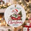 Picture of Personalized Unicorn First Christmas Ornament 2026, Custom Name Baby Girl Ceramic Ornament, Magical Unicorn Acrylic Ornament, Kids Xmas Gift