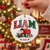 Picture of Personalized Letters to Santa Christmas Ornament 2026, Custom Name Mailbox Ceramic Ornament, Kids Christmas Ornament, Santa Letter Gift
