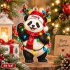 Picture of Panda Christmas Ornament, Personalized Panda Acrylic Ornament, Custom Name Panda Tree Decor, Cute Panda Lover Holiday Keepsake Gift 2026