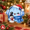 Picture of Dumpling Christmas Ornament, Personalized Acrylic Dumpling Ornament, Custom Name Kawaii Food Christmas Decor, Cute Holiday Keepsake Gift