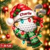 Picture of Golf Christmas Ornament, Personalized Golf Ball Acrylic Ornament, Custom Name Golf Tree Decor, Golf Lover Christmas Holiday Keepsake Gift