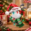Picture of Golf Christmas Ornament, Personalized Golf Ball Acrylic Ornament, Custom Name Golf Tree Decor, Golf Lover Christmas Holiday Keepsake Gift