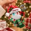 Picture of Golf Christmas Ornament, Personalized Golf Ball Acrylic Ornament, Custom Name Golf Tree Decor, Golf Lover Christmas Holiday Keepsake Gift