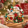 Picture of Teapot Christmas Ornament, Personalized Tea Acrylic Ornament, Custom Name Teapot Tree Decor, Vintage Tea Lover Holiday Keepsake Gift 2026