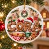 Picture of Personalized Gingerbread Christmas Ornament 2026, Custom Name Baking Ceramic Ornament, Gingerbread Kitchen Acrylic Ornament, Baker Gift