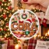 Picture of Personalized Gingerbread Christmas Ornament 2026, Custom Name Baking Ceramic Ornament, Gingerbread Kitchen Acrylic Ornament, Baker Gift
