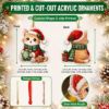 Picture of Travel Christmas Ornament, Personalized Travel Acrylic Ornament, Custom Name Suitcase Globe Tree Decor, Traveler Holiday Keepsake Gift 2026