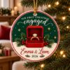 Picture of Personalized First Christmas Engaged Ornament 2026, Custom Couple Names Engagement Ceramic Ornament, Newly Engaged Christmas Keepsake Gift