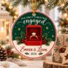 Picture of Personalized First Christmas Engaged Ornament 2026, Custom Couple Names Engagement Ceramic Ornament, Newly Engaged Christmas Keepsake Gift