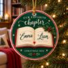 Picture of Personalized Couple Christmas Ornament 2026, Custom Names Book Lover Ceramic Ornament, Our Favorite Chapter Christmas Keepsake Gift Couple