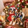 Picture of Australian Shepherd Christmas Ornament, Personalized Dog Acrylic Ornament, Custom Name Aussie Tree Decor, Aussie Lover Holiday Keepsake Gift