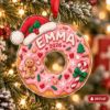 Picture of Donut Christmas Ornament, Personalized Acrylic Donut Ornament, Custom Name Holiday Tree Decor, Cute Kawaii Dessert Christmas Keepsake 2026