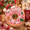 Picture of Donut Christmas Ornament, Personalized Acrylic Donut Ornament, Custom Name Holiday Tree Decor, Cute Kawaii Dessert Christmas Keepsake 2026