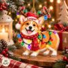 Picture of Corgi Christmas Ornament, Personalized Corgi Acrylic Ornament, Custom Name Corgi Tree Decor, Cute Dog Lover Christmas Holiday Keepsake Gift