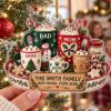 Picture of Personalized Family Christmas Ornament 2026, Custom Family Name Hot Cocoa Crew, Mom Dad Kids Pet Names, Christmas Keepsake Gift For Family
