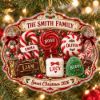 Picture of Personalized Family Christmas Ornament 2026, Custom Family Name Candy Cane Keepsake, Family Member Pet Names, Christmas Gift For Family