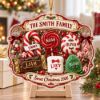 Picture of Personalized Family Christmas Ornament 2026, Custom Family Name Candy Cane Keepsake, Family Member Pet Names, Christmas Gift For Family