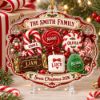Picture of Personalized Family Christmas Ornament 2026, Custom Family Name Candy Cane Keepsake, Family Member Pet Names, Christmas Gift For Family