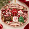 Picture of Personalized Family Christmas Ornament 2026, Custom Family Name Candy Cane Keepsake, Family Member Pet Names, Christmas Gift For Family