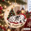 Picture of Personalized Dalmatian Christmas Ornament, Custom Dog Name Acrylic Ornament, Dalmatian Memorial Keepsake, Pet Lover Christmas Gift