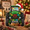 Picture of Personalized Tractor Christmas Ornament, Custom Farmer Name Acrylic Ornament, Green Farm Tractor Holiday Decor, Farmer Christmas Gift