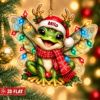 Picture of Personalized Frog Christmas Ornament, Custom Name Frog Ornament, Cute Fairy Frog Gift, Frog Lover Christmas Gift, 2D Flat Tree Decor 2026