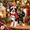 Picture of Personalized Border Collie Christmas Ornament, Custom Dog Name Ornament, Border Collie Lover Gift, Pet Christmas Keepsake, 2D Dog Flat Decor