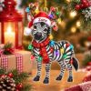 Picture of Personalized Zebra Christmas Ornament, Custom Name Zebra Ornament, Zebra Lover Gift, Safari Animal Christmas Decor, 2D Flat Keepsake 2026