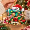 Picture of Personalized Sewing Machine Christmas Ornament, Custom Seamstress Gift, Sewing Lover Keepsake, Quilter Gift, 2D Flat Christmas Tree Decor