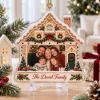 Picture of Custom Family Photo Christmas Ornament, Personalized House Ornament, Family Name Keepsake, Gingerbread Christmas Tree Decor Gift 2026