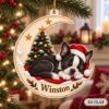 Picture of Personalized Boston Terrier Christmas Ornament, Custom Dog Name Ornament, Boston Terrier Gift, Pet Keepsake, 2D Flat Xmas Tree Decor 2026