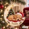 Picture of Personalized Goldendoodle Christmas Ornament, Custom Dog Name Ornament, Doodle Lover Gift, Puppy Xmas Keepsake, 2D Flat Christmas Tree Decor