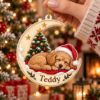 Picture of Personalized Goldendoodle Christmas Ornament, Custom Dog Name Ornament, Doodle Lover Gift, Puppy Xmas Keepsake, 2D Flat Christmas Tree Decor