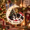 Picture of Personalized Australian Shepherd Christmas Ornament, Custom Dog Name Ornament, Black Tri Aussie Gift, Pet Keepsake, 2D Flat Xmas Decor