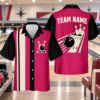 Picture of Personalized Retro Bowling Shirt, Custom Team Name Bowling Button Up, Red Black Vintage Bowling Shirt, Bowler Gift for Men Women