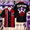 Picture of Personalized Halloween Bowling Shirt, Custom Name Team Bowling Shirt, Pumpkin Ghost Bowling Button Up, Halloween Bowler Gift Shirt