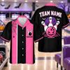 Picture of Personalized Halloween Bowling Shirt, Custom Name Team Bowling Shirt, Pumpkin Ghost Bowling Button Up, Halloween Bowler Gift Shirt